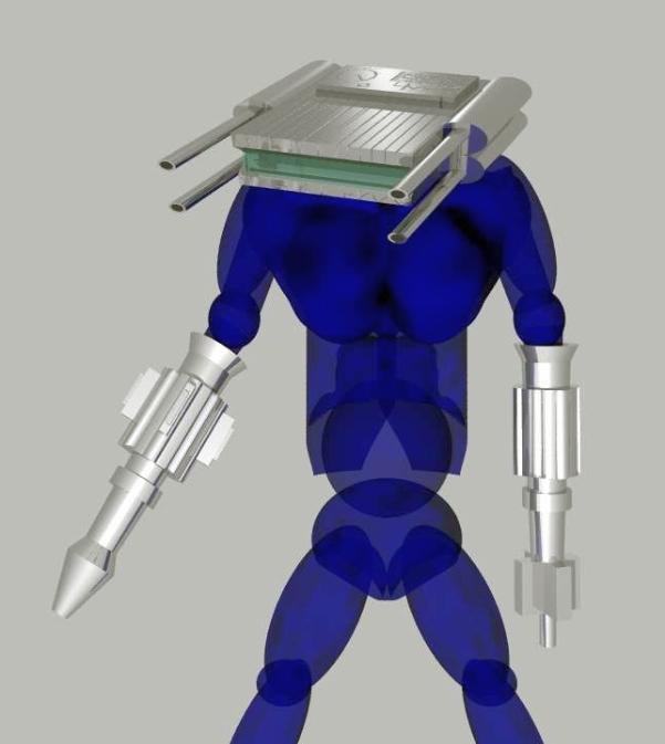 Robot warrior: Pov-Ray model
